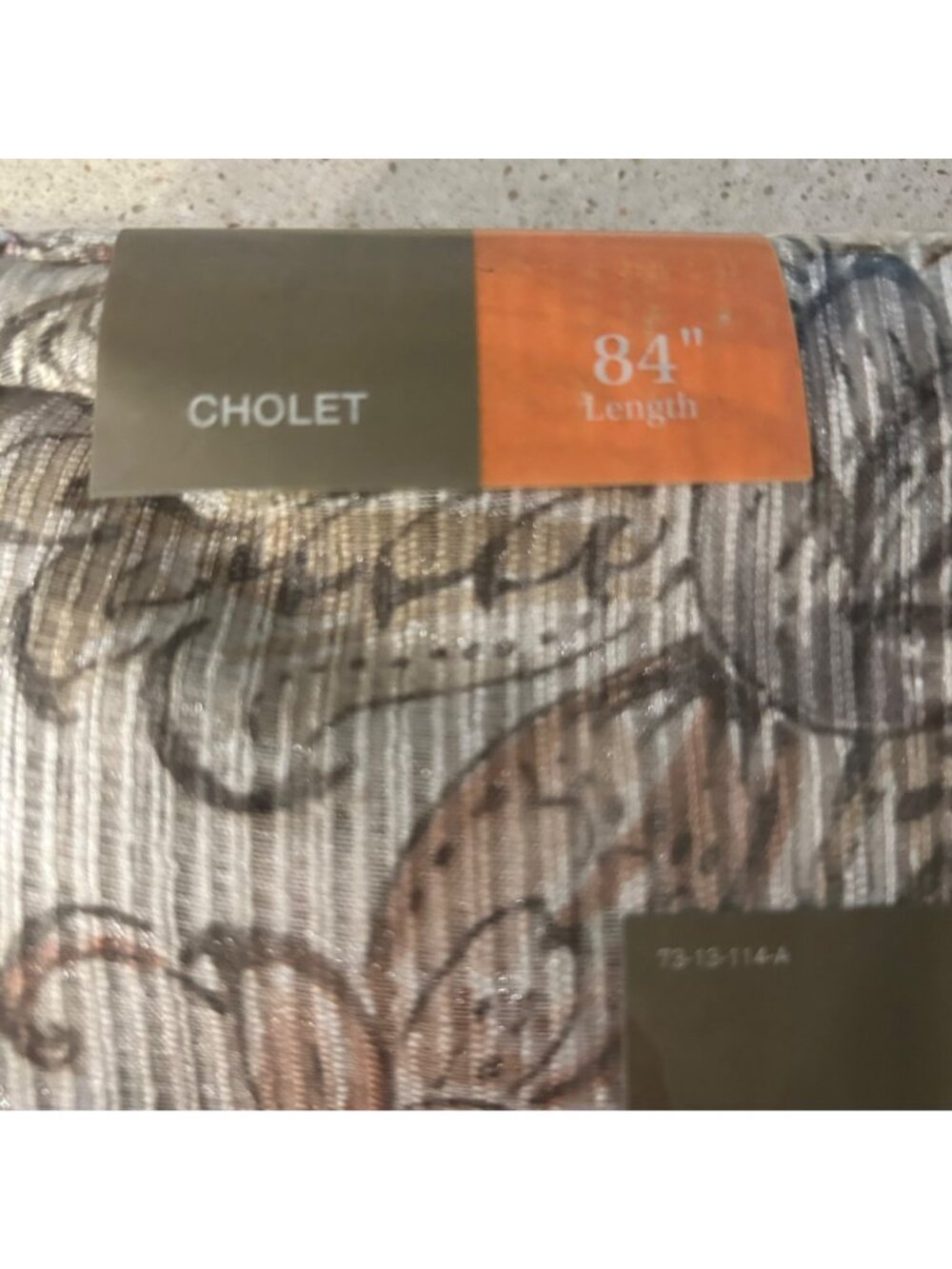 "Royal Velvet Cholet Curtain Set 2 Rod Pocket Panels Floral Beige Rust 50"x 84" - Picture 7 of 14